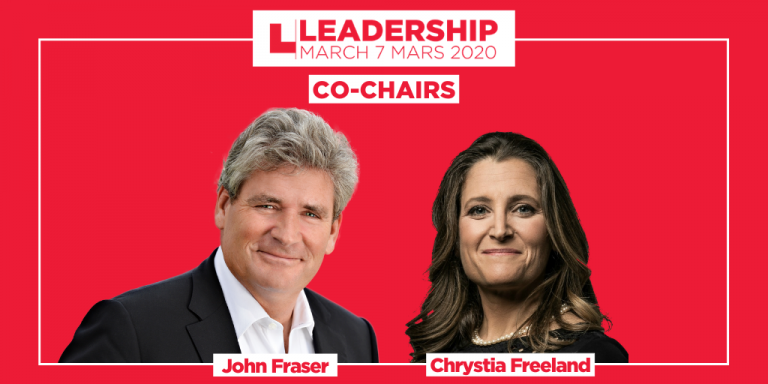 Les libéraux de l&rsquo;Ontario annoncent que l&rsquo;honorable Chrystia Freeland et le chef intérimaire John Fraser seront les coprésidents du congrès à la direction