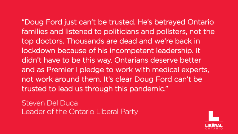 Steven Del Duca issued the following statement in reaction to the Auditor General’s report
