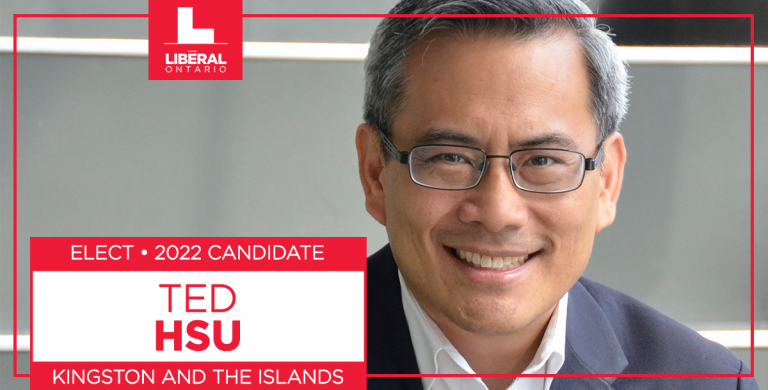 Liberals in Kingston and the Islands Nominate Ted Hsu as 2022 Ontario Liberal Party Candidate