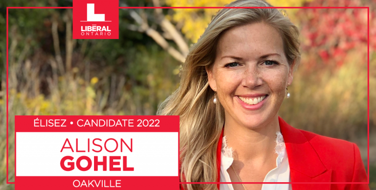Les libéraux d&rsquo;Oakville désignent Alison Gohel comme candidate du Parti libéral de l&rsquo;Ontario pour 2022