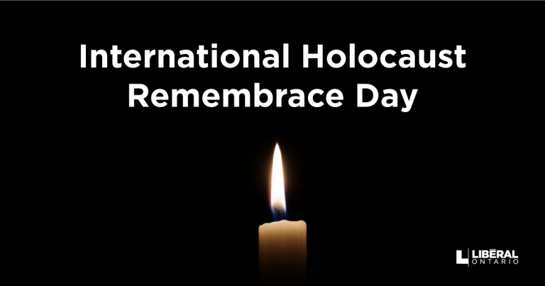 Statement from Steven Del Duca on International Holocaust Remembrance Day