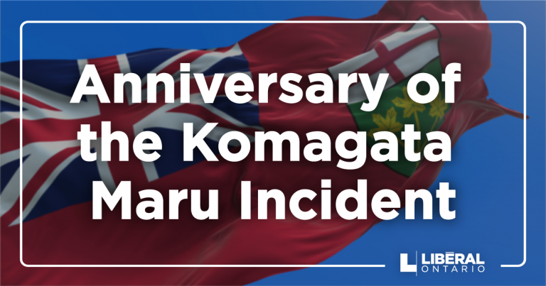 Statement from Steven Del Duca on the Anniversary of the Komagata Maru Incident