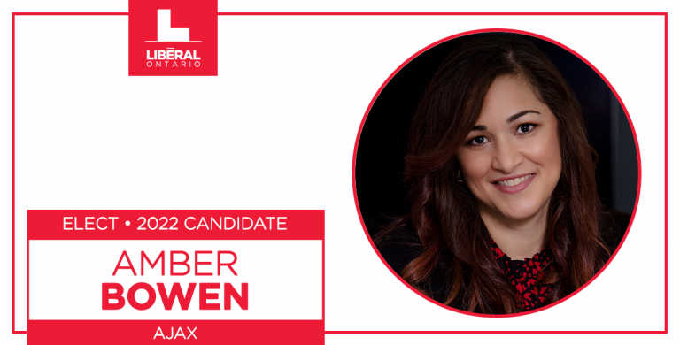Liberals in Ajax Nominate Amber Bowen as 2022 Ontario Liberal Party Candidate