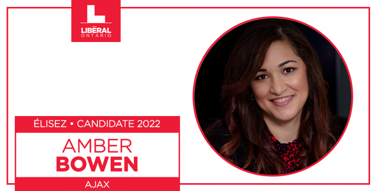 Les libéraux d&rsquo;Ajax nomment Amber Bowen comme candidate du Parti libéral de l&rsquo;Ontario pour 2022