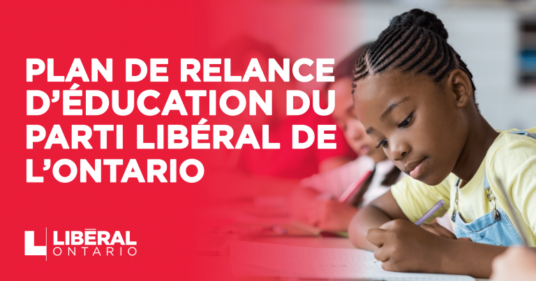 Plan de Relance d’Éducation du Parti libéral de l’Ontario