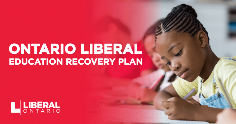Ontario Liberal Education Recovery Plan