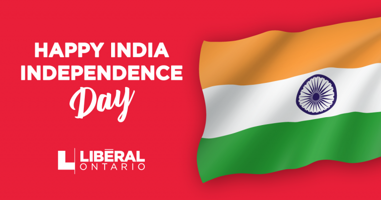 Statement from Steven Del Duca on the Independence Day of India