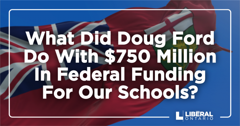 Ontario Liberals Call on Ford to Disclose Safe School Spending