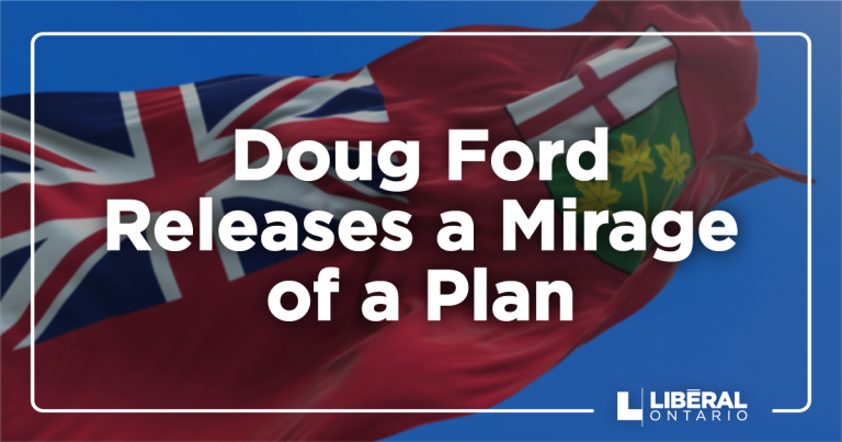 Doug Ford Releases a Mirage of a Plan
