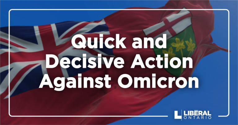 Ontario Liberals Call for New Measures to Battle the Fifth Wave