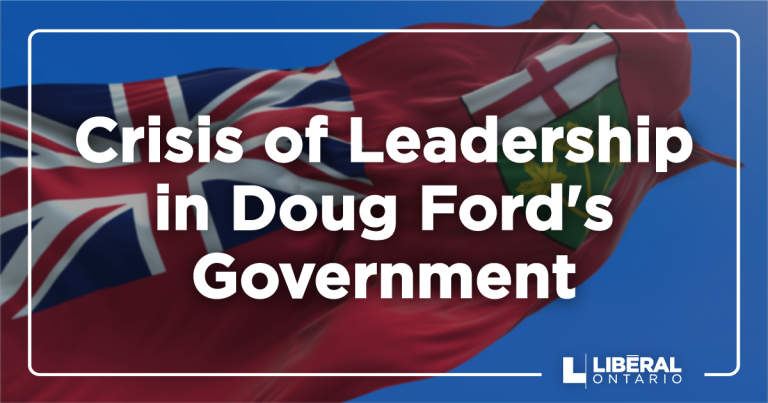 Le chef libéral de l&rsquo;Ontario réagit au départ soudain du ministre Phillips du gouvernement Ford