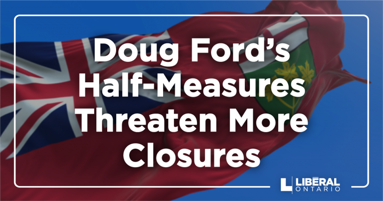 Les demi-mesures de Doug Ford menacent d&rsquo;autres fermetures d&rsquo;entreprises