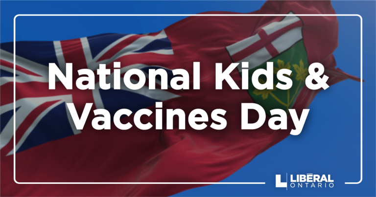 Communiqué de Steven Del Duca sur la Journée nationale des enfants et des vaccins