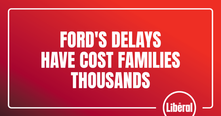 Statement by Ontario Liberal Leader Steven Del Duca on Federal Child Care Funding