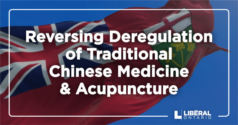 Del Duca s&rsquo;engage à renverser la déréglementation de la médecine traditionnelle chinoise et de l&rsquo;acupuncture décidée par Ford