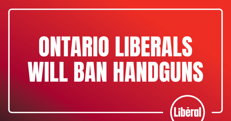 Steven Del Duca annonce que les libéraux interdiront les armes de poing dans toute la province