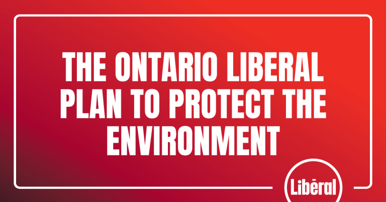 The Ontario Liberal Plan to Protect the Environment