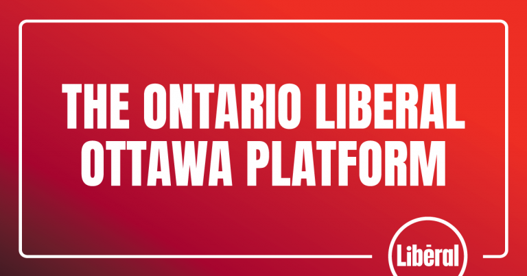 The Ontario Liberal Ottawa Platform