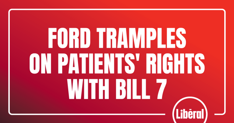 Ford Tramples on Patients’ Rights with Bill 7
