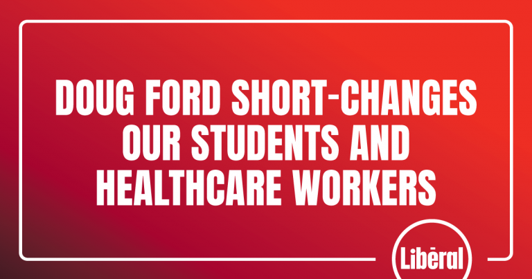 Doug Ford Short-Changes our Students and Healthcare Workers