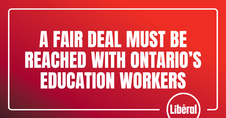 A Fair Deal Must be Reached with Ontario’s Education Workers