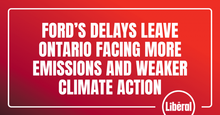 Ford’s Delays Leave Ontario Facing More Emissions and Weaker Climate Action