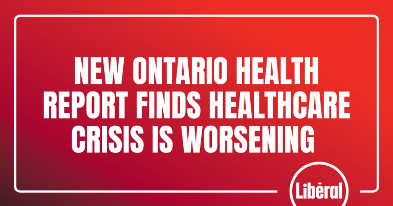 New Ontario Health Report Finds Healthcare Crisis is Worsening