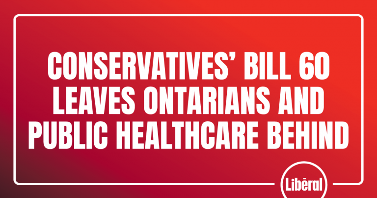 Le projet de loi 60 des conservateurs laisse de côté les Ontariens et les soins de santé publics