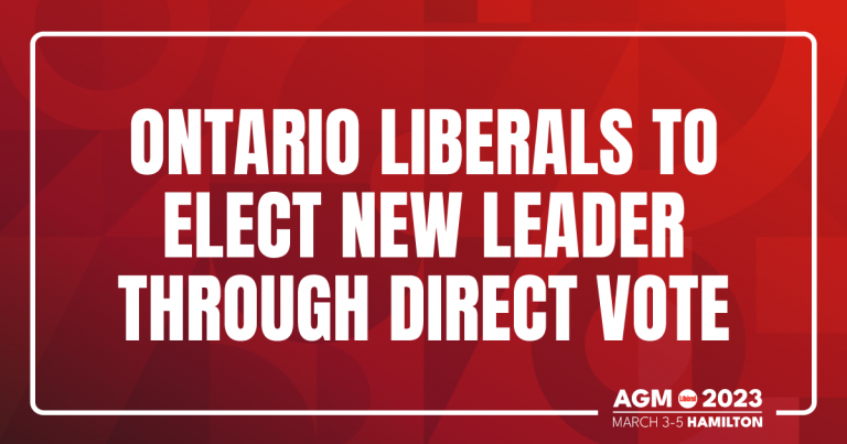 Ontario Liberals to Elect New Leader Through Direct Vote