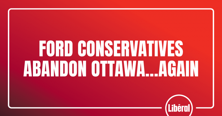 Ford Conservatives Abandon Ottawa…Again
