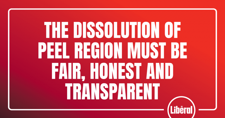 The Dissolution of Peel Region Must be Fair, Honest and Transparent