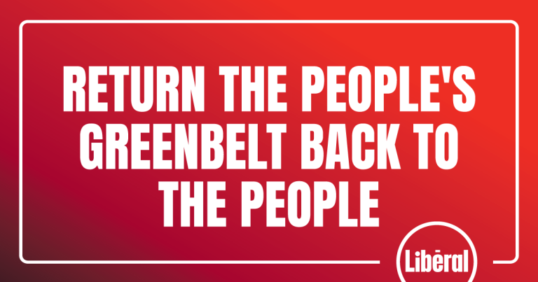 Return the People’s Greenbelt Back to the People: MPP Fraser