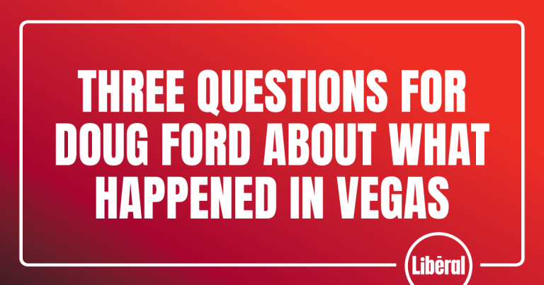 Three Questions for Doug Ford About What Happened in Vegas