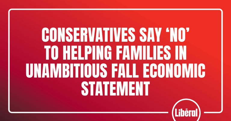 Conservatives Say ‘No’ to Helping Families in Unambitious Fall Economic Statement